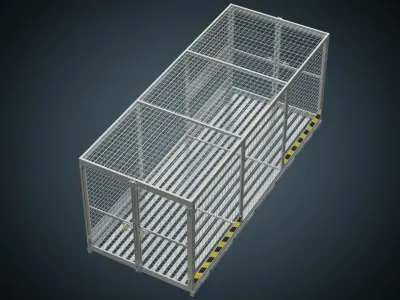 Cage 3A Low-poly 3D model