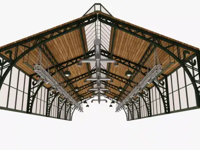 Ceiling Ventilation Pipes 19 3D model