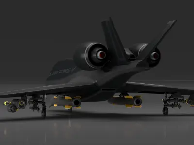 Future Drone Global Hawk  GI 3D model  Low-poly 3D model