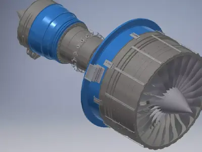 jet engine asm 3d model 3D model