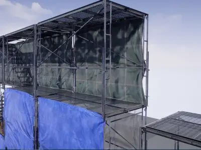 Modular Scaffolding Set Low-poly 3D model purchase