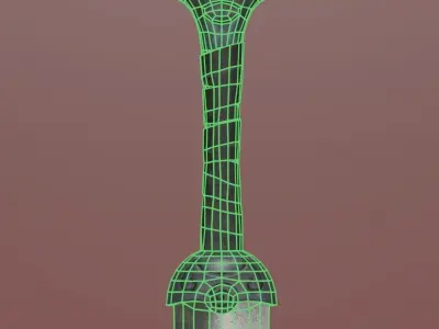 Warlock Dagger Low-poly 3D model