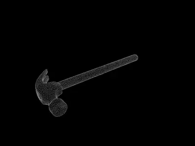 Anydrafts Old claw hammer 03 Low-poly 3D model