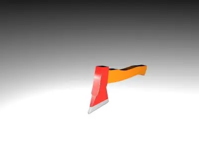 High-Poly Axe with ribbon Free 3D model