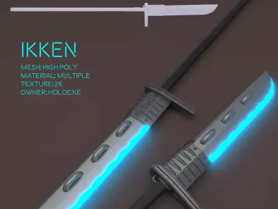 Ikken Glaive Concept 3D model