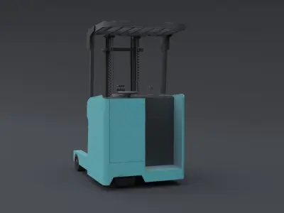 Electric Forklift Low-poly 3D model