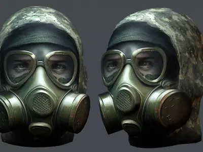 Helmet 3d model military combat Military scifi helmet  Low-poly 3D model get