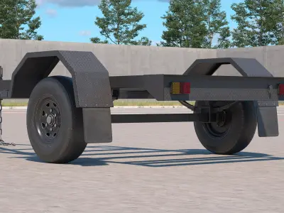 Towable Mounting Frame Trailer 3D model
