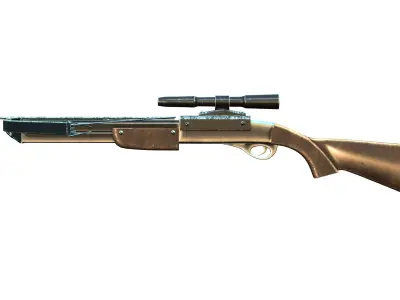 Modern Cross Bow With Binocular Low-poly 3D model