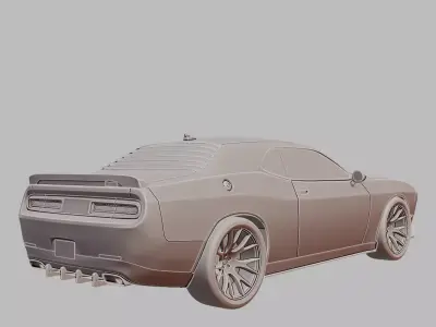 Dodge Challenger Custom 3D Printable  3D print model