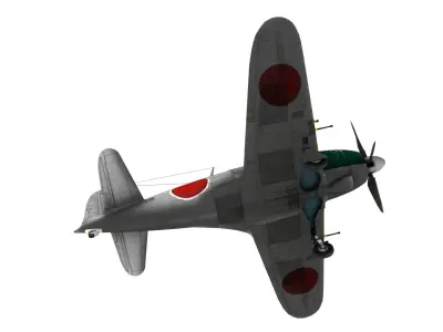 J2M5 Raida  Aircraft Low-poly 3D model Low-poly 3D model