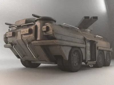 Amphibious Tank -Test Drive- Free low-poly 3D model