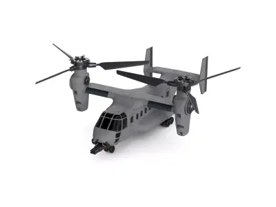 Tiltrotor Aircraft 3D model buy
