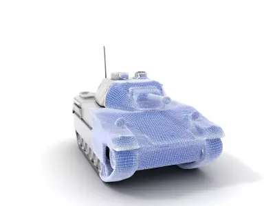 Arctic Camouflage Tank model pack Low-poly 3D model