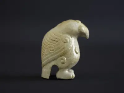 Chinese ancient jade carving eagle eating snake 3D print model