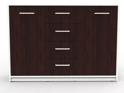 Modern Drawer Low-poly 3D model