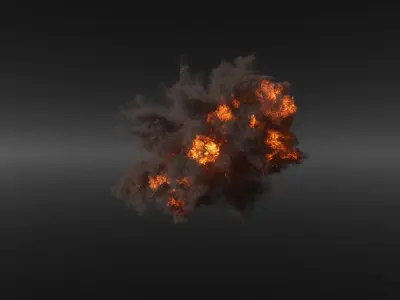 High Resolution Grenade Explosion 3D model