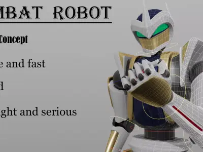 Original Combat Robot Free low-poly 3D model