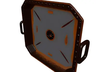 Industrial Rusty Metal Tray Cover 3D model