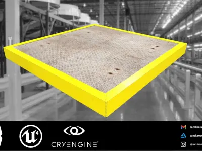 Guard rail  Low-poly 3D model