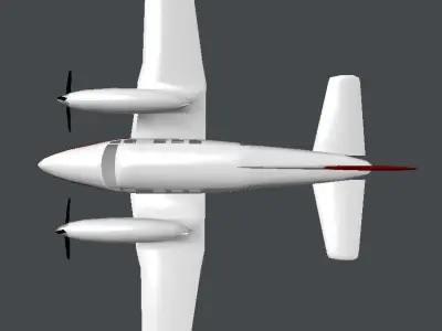 Prop Plane 1 Low-poly 3D model