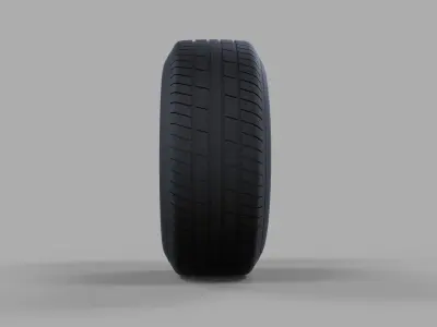 Wide car wheel 2 3D model