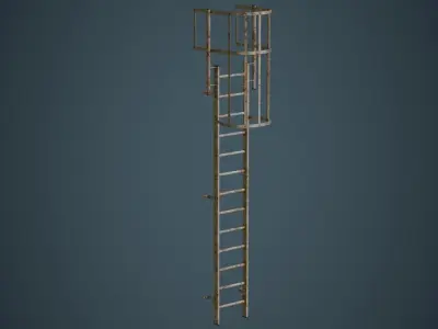 Ladder 4B Low-poly 3D model
