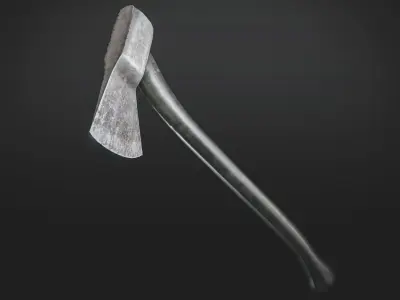 PBR Axe Model hickory handle Free low-poly 3D model