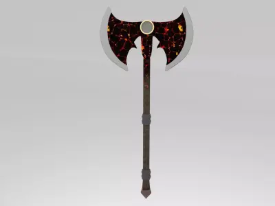 Lava Axe Low-poly 3D model