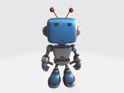 Cartoon robot 3D model 2