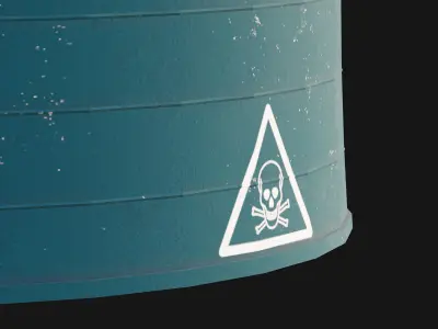 Oil barrel Low-poly 3D model buy