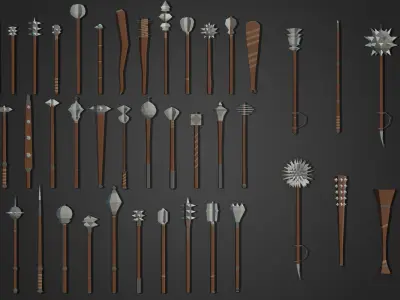 Low Poly Club Pack 1 Low-poly 3D model