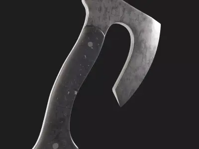 tactical axe Low-poly 3D model