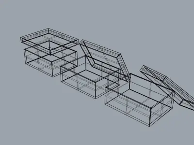 Cardboard boxes I Cajas Carton Low-poly 3D model