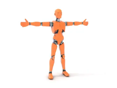 Orange Crash Test Dummy model pack Low-poly 3D model