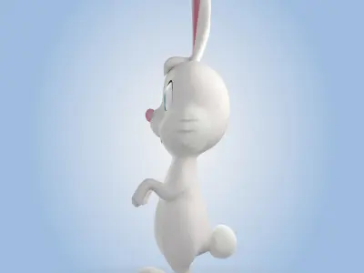 Cartoon Rabbit 3D model