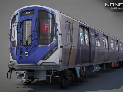 New York City R211 Subway Trains 3D model