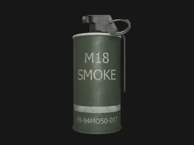 M18 Smoke Grenade Free low-poly 3D model