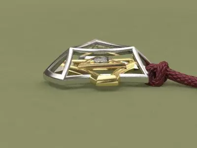 Go diamond pendant - original 3D print model