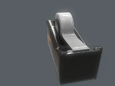 White Tape Low-poly 3D model