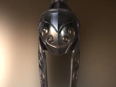 Knight Helmet Low-poly 3D model