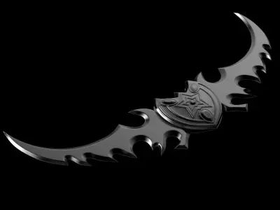 Warglaive Azzinoth WOW Illidan Warcraft glaive weapon blade 3D model