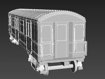 Subway passenger wagon 3D model