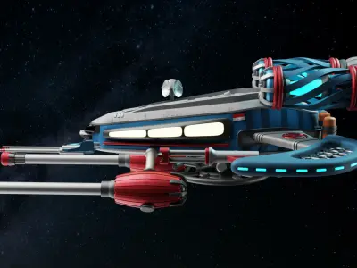 Spaceship 001 3D model