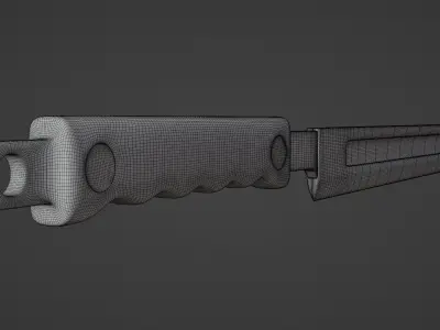 Steel sword PBR game ready 3D model