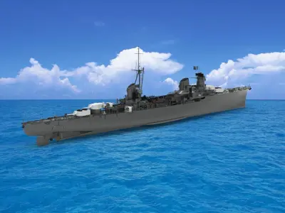 Italian cruiser Raimondo Montecuccoli 3D model