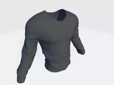 MIlitary Long-Sleeved Shirt Low-poly 3D model