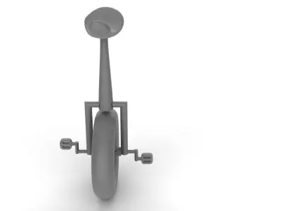 Unicycle 3D Model Sports Outdoors Acrobatic Single Wheel  3D print model