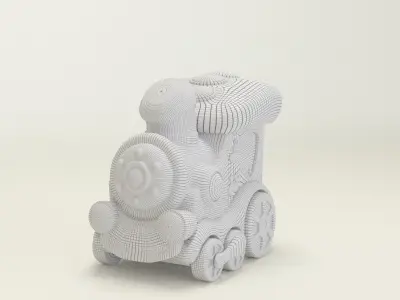 Toy locomotiv 3D model