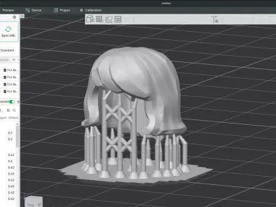 Custom3Dprint Minifigure Accessory - Minifigure Hair S3 - 05 3D print model